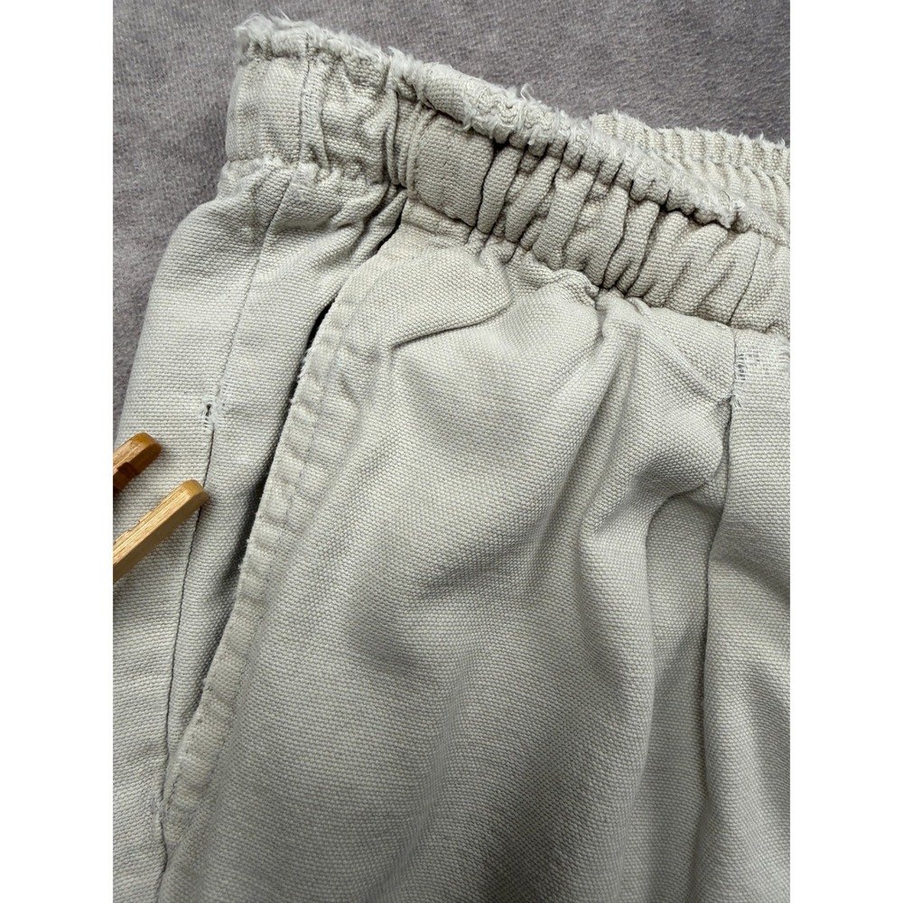 VTG 90s No Sweat Sweatwear Sugar Sack Cotton Pants Cream Mens One Size USA - Picture 8 of 16